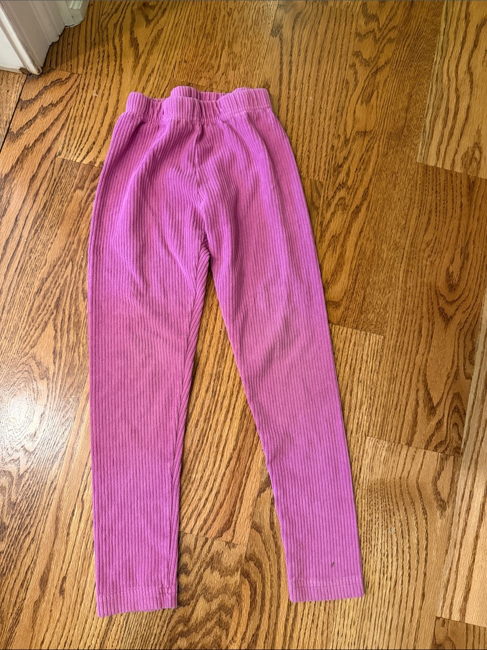 Hanna Andersson Ribbed Magenta Pink Girls' Leggings